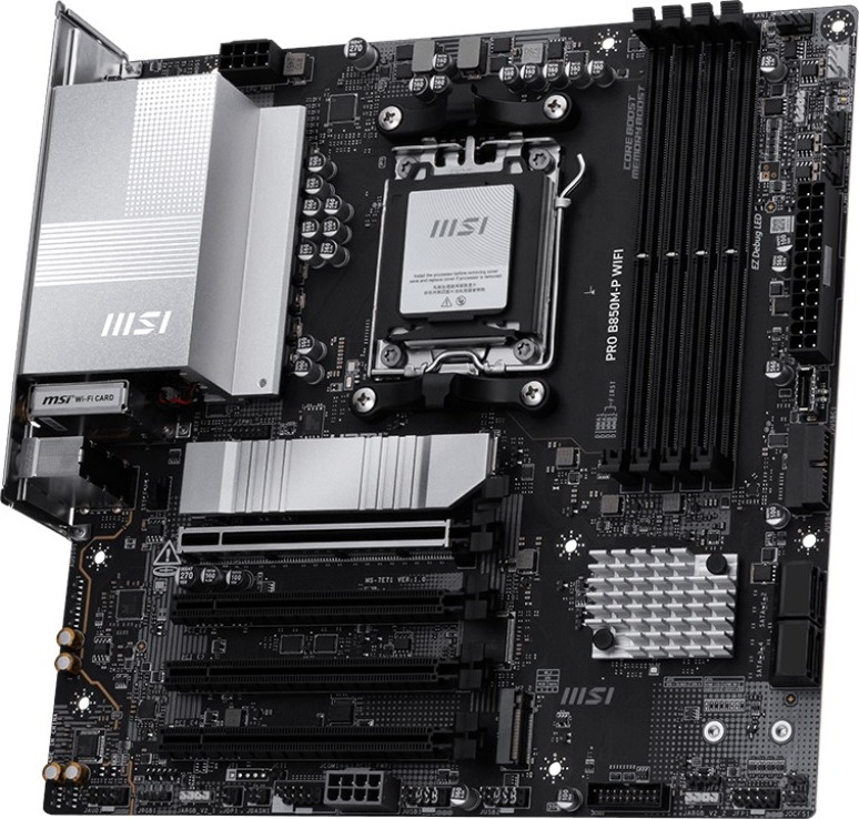 MSI MB Sc AM5 PRO B850M-P WIFI, AMD B850, 4xDDR5, 1xDP, 1xHDMI, mATX