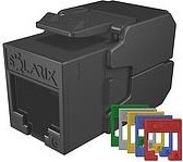Solarix Samořezný keystone CAT6 UTP SXKJ-6-UTP-RAL-SA, RAL FIT moduly, SECURE CAP, Component Level a 4PPoE certifikace