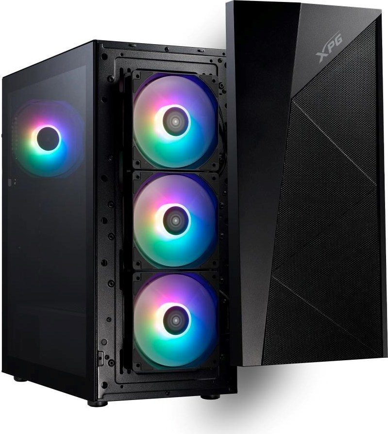 ADATA XPG case LANDER 500 Mid-Tower, bez zdroje, 4x 120mm ARGB Fan, Černá