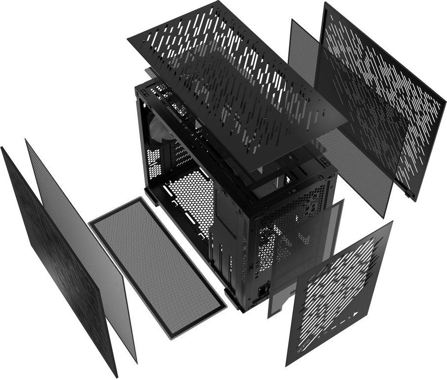 ADATA XPG case VALOR AIR NANO Mini-Tower, bez zdroje, 1x 120mm ARGB Fan, Černá