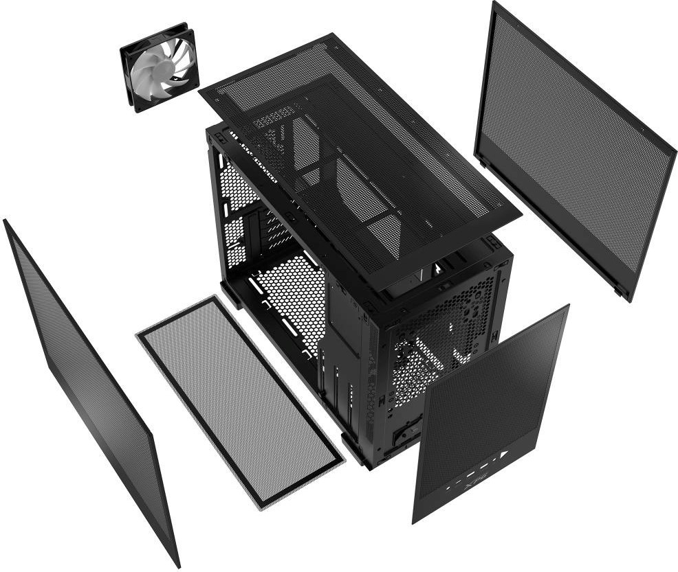 ADATA XPG case VALOR MESH NANO Mini-Tower, bez zdroje, 1x 120mm ARGB Fan, Černá