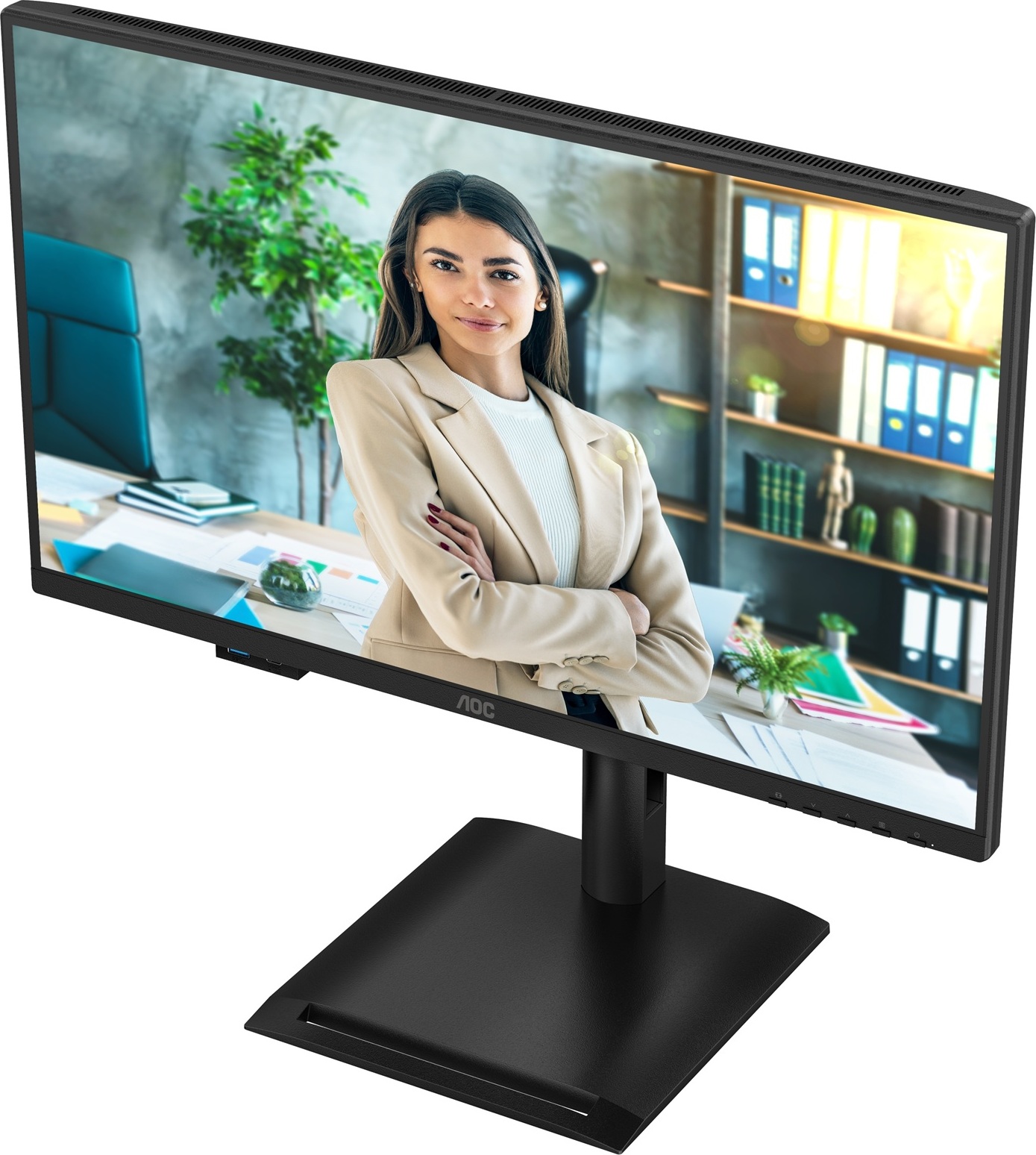 AOC MT 23,8" 24P4U - 1920x1080,IPS,120Hz,1xVGA,1xHDMI,1xDP,USBhub,Repro,Pivot