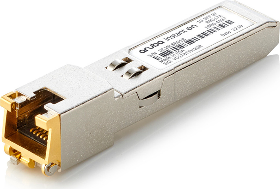 Hewlett Packard Enterprise HPE Networking Instant On 1G SFP RJ45 100m Cat5e Transceiver 1830 1930 1960