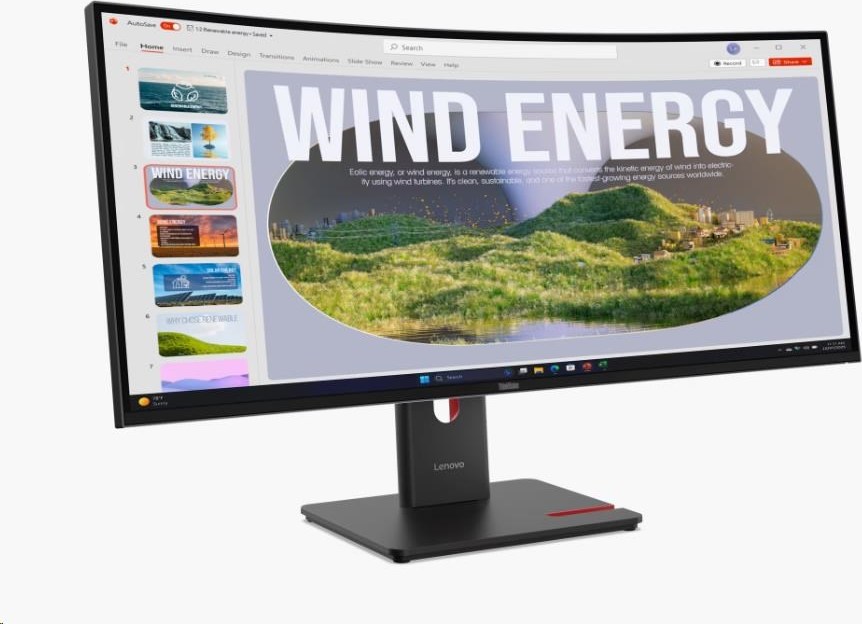 LENOVO LCD ThinkVision T34WD-40- 34",IPS,mat,21:9,3440x1440,178/178,4/6ms,300cd/m2,3000:1,CAM,DP,HDMI,VESA,3Y