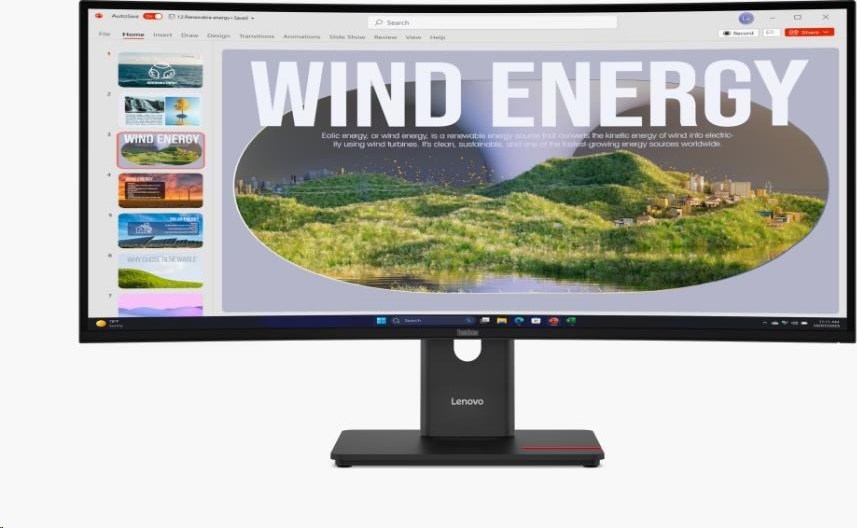 LENOVO LCD ThinkVision T34WD-40- 34",IPS,mat,21:9,3440x1440,178/178,4/6ms,300cd/m2,3000:1,CAM,DP,HDMI,VESA,3Y