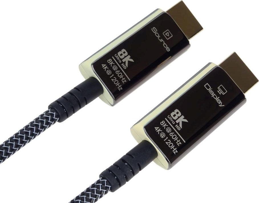 PREMIUMCORD Ultra High Speed HDMI 2.1 optický fiber kabel 8K@60Hz, zlacené 7m