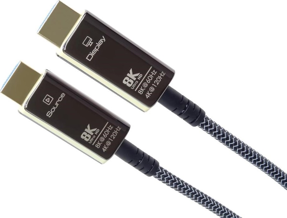 PREMIUMCORD Ultra High Speed HDMI 2.1 optický fiber kabel 8K@60Hz, zlacené 7m