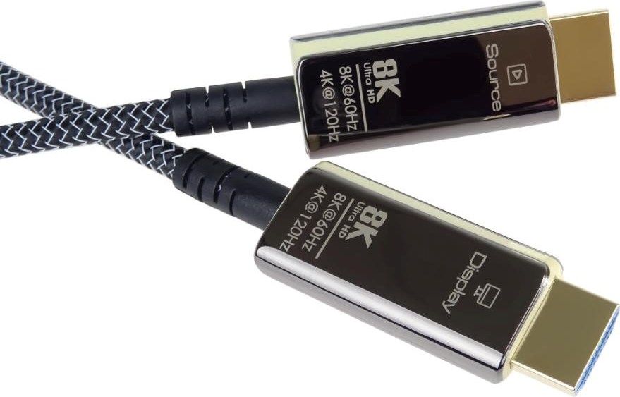 PREMIUMCORD Ultra High Speed HDMI 2.1 optický fiber kabel 8K@60Hz, zlacené 7m