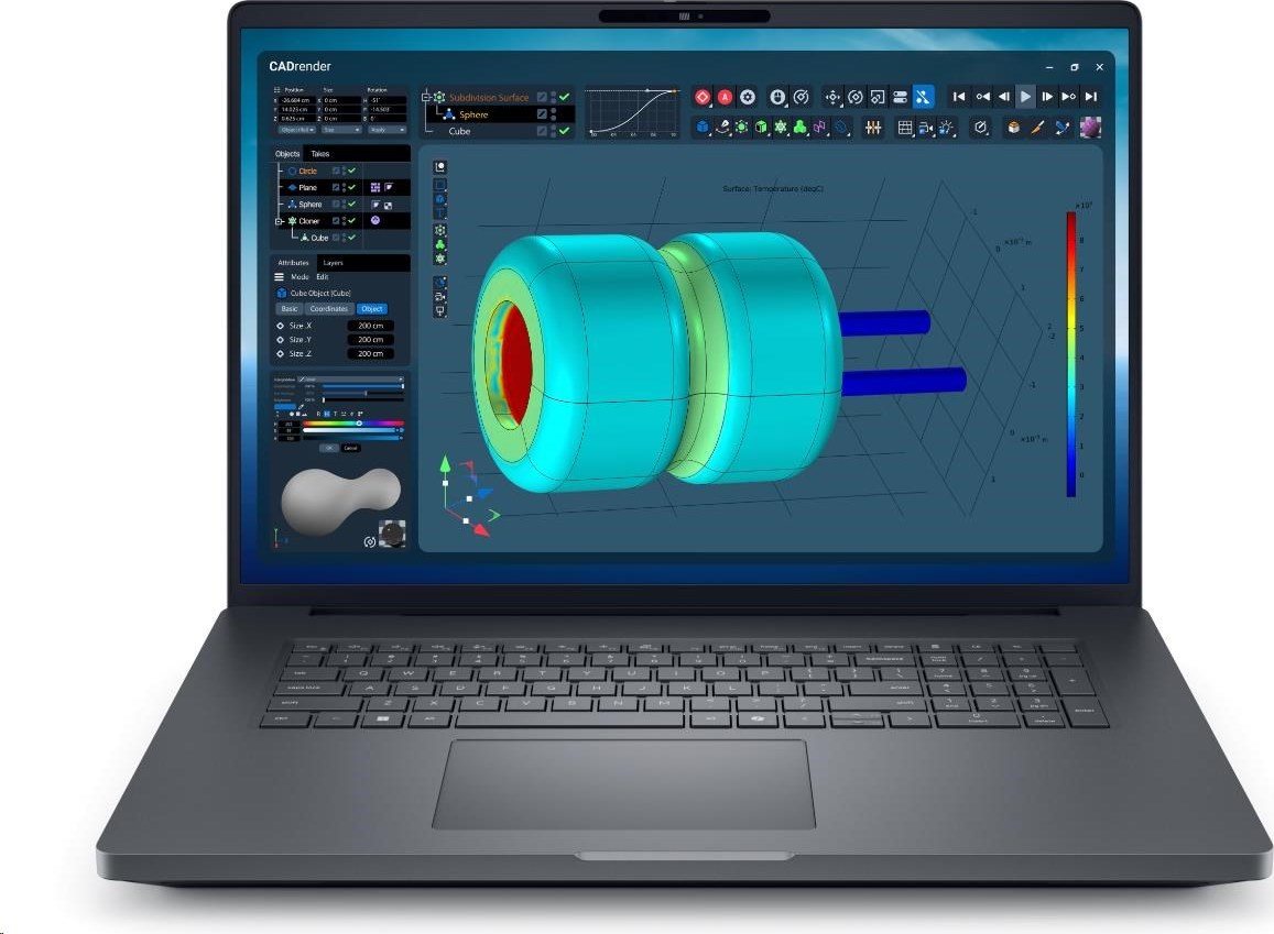DELL NTB Pro Max Plus 18 MB18250/U7-265HX/32GB/1TSSD/18" QHD+/IR Cam/NVI RTX 3000/280W Type-C/WLAN/Bck Kb/W11P/3Y PS NBD