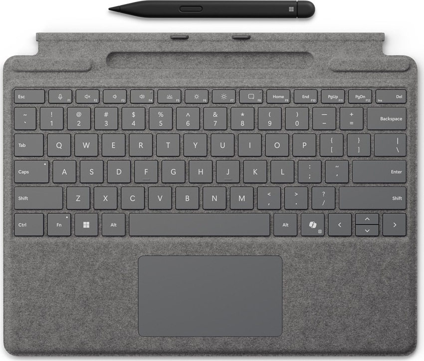 Microsoft Surface Pro Keyboard + Slim Pen 2 Bundle (Platinum), Commercial, ENG