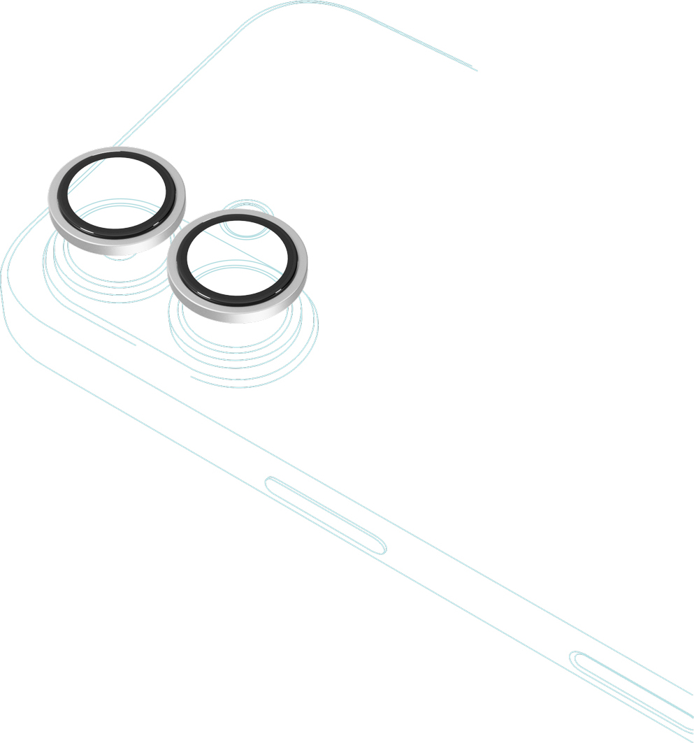 Epico Alu Lens Protectors iPhone 17 - stříbrná