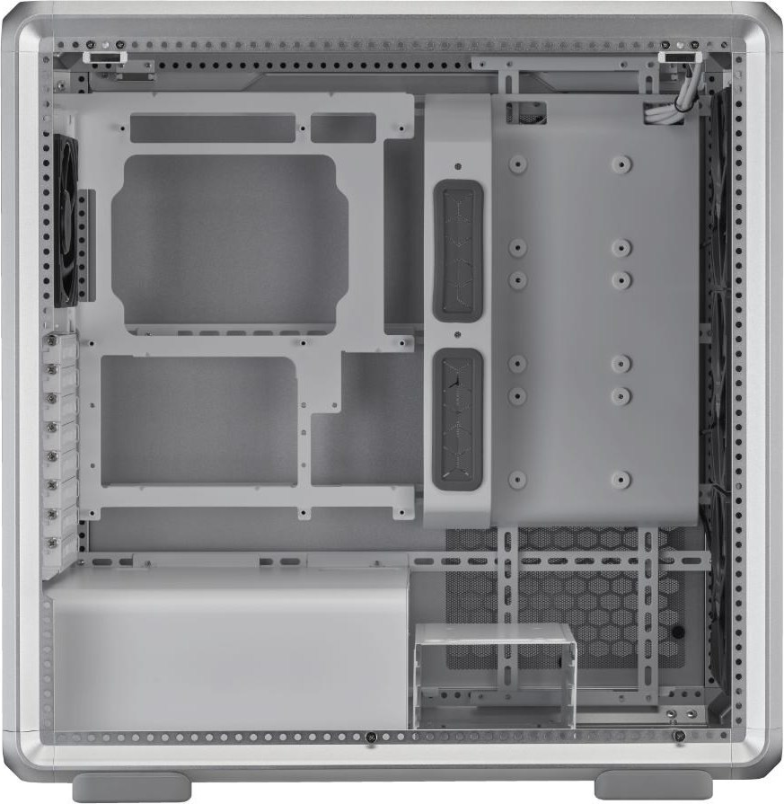 CoolerMaster Cooler Master case MasterFrame 600, Průhledná bočnice, ATX, 3x 140mm ARGB Fan, 1x 120mm ARGB Fan, ARGB Hub, Stříbrná