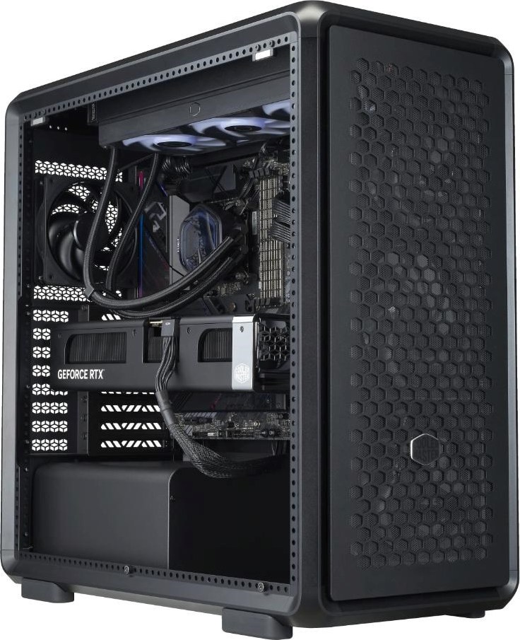CoolerMaster Cooler Master case MasterFrame 600 Black, Průhledná bočnice, ATX, 3x 140mm Fan, 1x 120mm Fan, Černá