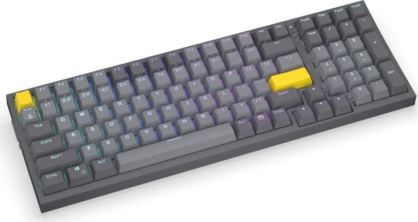 Endorfy herní klávesnice Celeris 1800, bezdrátová, yellow switch, mechanická, US layout, RGB