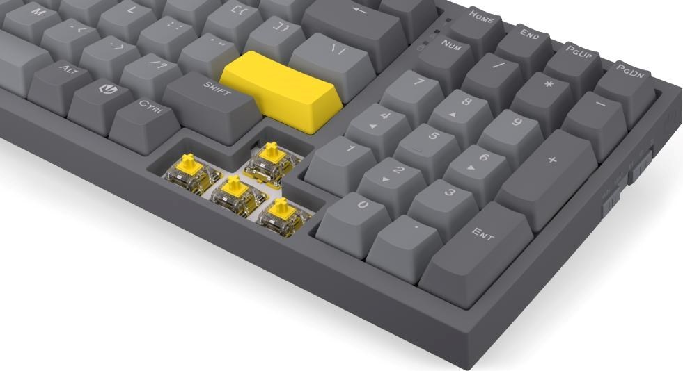 Endorfy herní klávesnice Celeris 1800, bezdrátová, yellow switch, mechanická, US layout, RGB