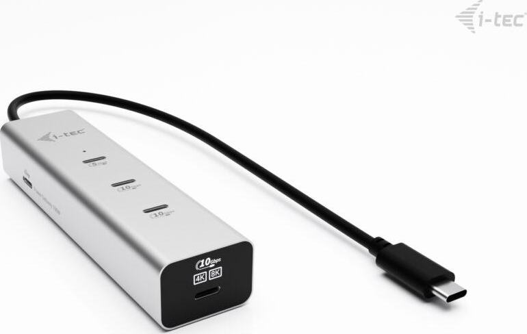 i-tec USB-C Charging Metal HUB 5port with USB-C video 8K, Power Delivery 85W