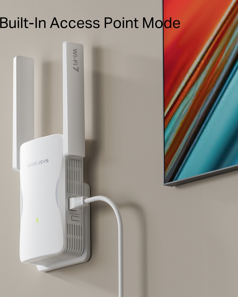 MERCUSYS ME25BE WiFi7 Extender/Repeater (BE3600,2,4GHz/5GHz,1xGbELAN)