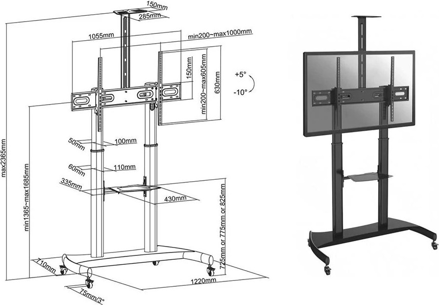 Fiber Mount TV stojan Fiber Mounts Legend