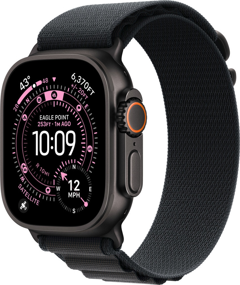 Apple Watch Acc/49/Black Alpine Loop-S-Bl.Titan