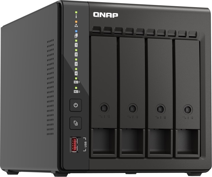 QNAP NVR QVP-41C (4core 2,6GHz, 8GB RAM, 4xSATA, 2x2,5GbE, 2xM.2 slot, 2xHDMI, kamery: 8 (max 24)