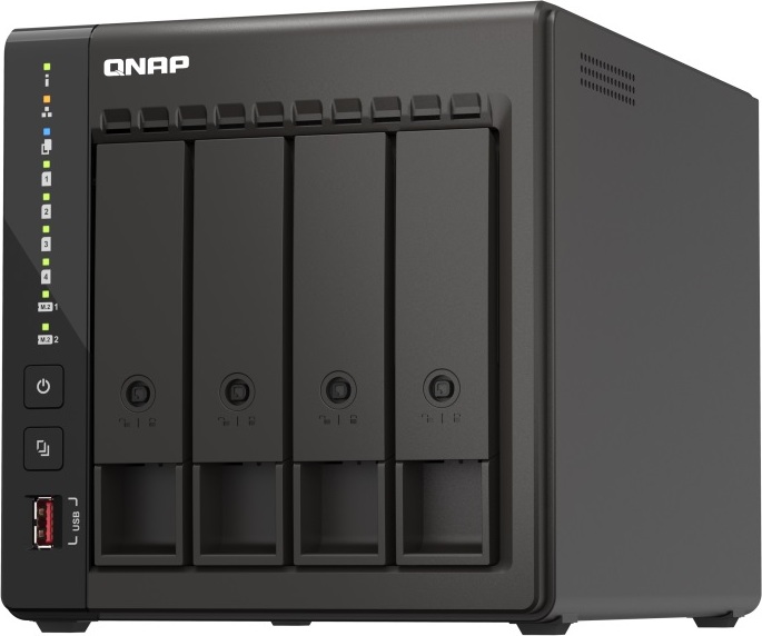 QNAP NVR QVP-41C (4core 2,6GHz, 8GB RAM, 4xSATA, 2x2,5GbE, 2xM.2 slot, 2xHDMI, kamery: 8 (max 24)