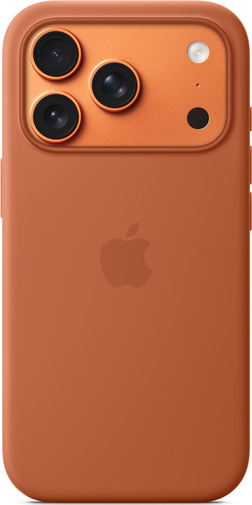 Apple iPhone 17 Pro Silicone Case with MS – Terra Cotta