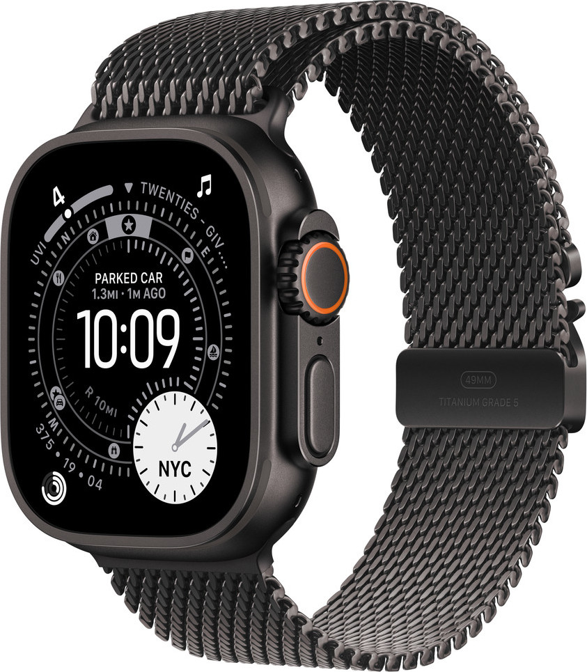 Apple Watch Acc/49/Black Titanium Milanese Loop - M