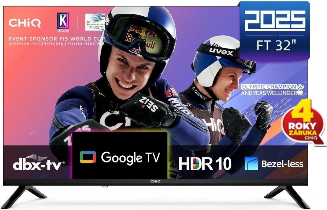 CHiQ LF32FT TV 32", FHD, smart, Google TV, dbx-tv, Dolby Audio, Frameless