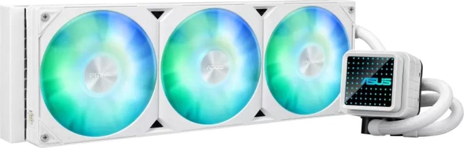 ASUS vodní chladič CPU AIO PRIME LC 360 ARGB, 3x120mm, AM5, LGA1851, Bílá