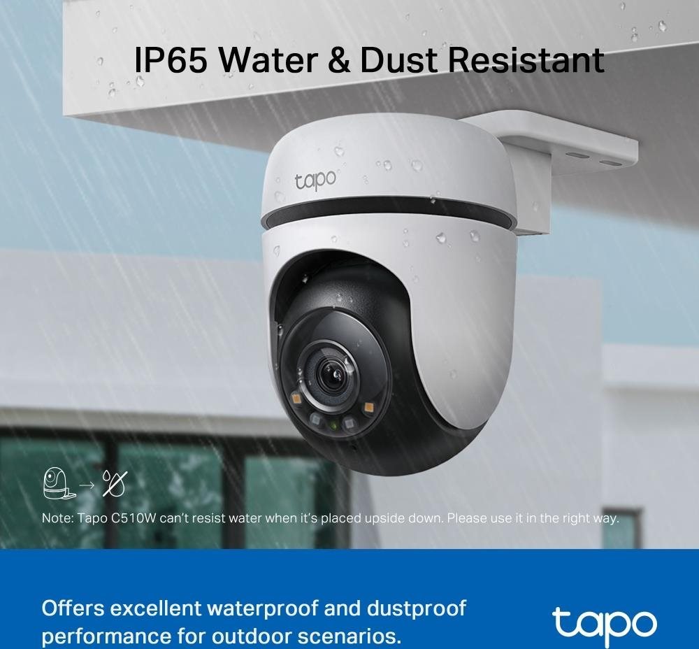 TP-Link Tapo C510W(2-pack) venkovní-outdoor kamera, (3MP, PTZ, 2K 1296p, WiFi, IR 30m, micro SD card)