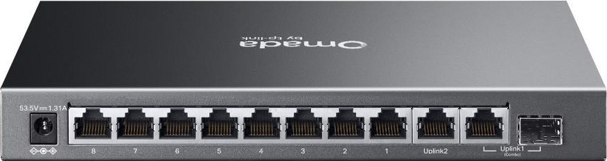 TP-Link OMADA switch ES210GP (9xGbE,1xGbE/SFPcombo,8xPoE+,63W, fanless)