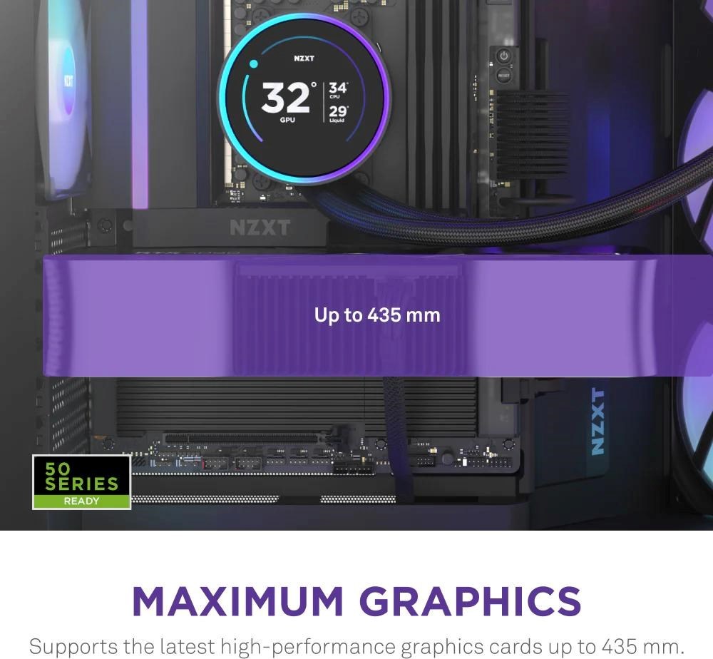 NZXT skříň H9 Flow RGB dvoukomorová ATX / 1x140 RGB mm / 1x 120mm RGB fan / prosklená / černá