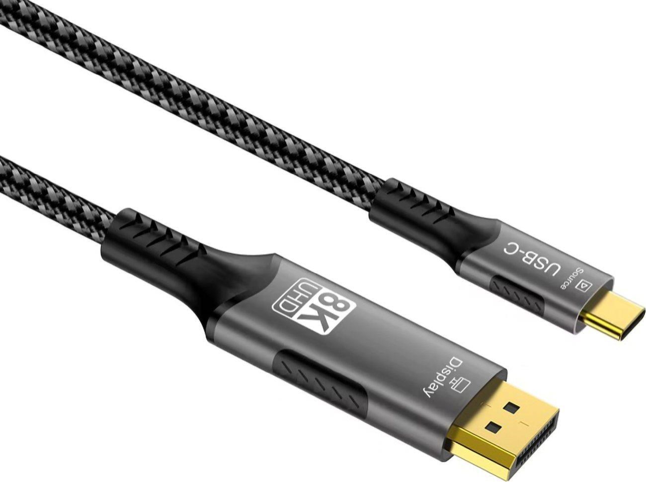 PremiumCord kabel USB-C na DisplayPort DP1.4 8K@60Hz a 4k@120Hz 2m