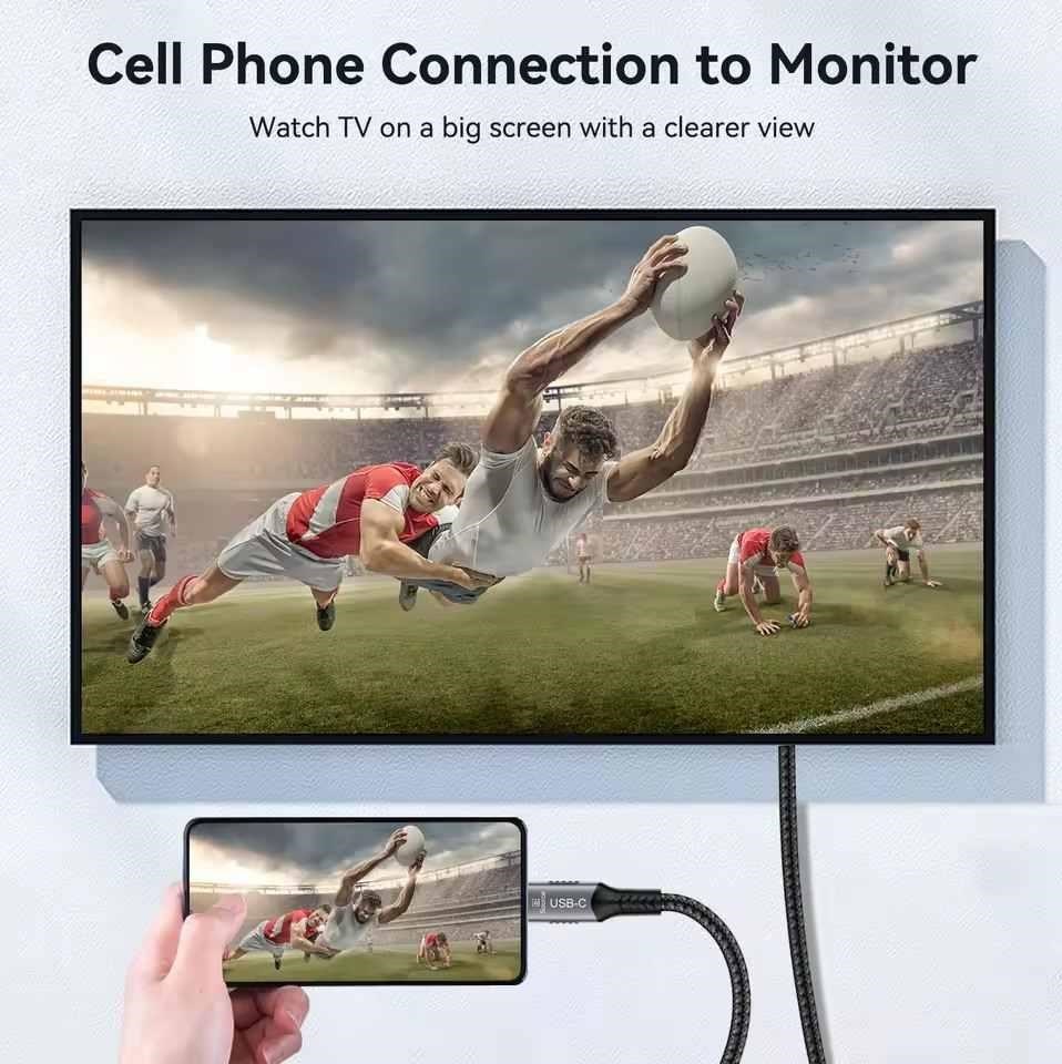 PremiumCord kabel USB-C na DisplayPort DP1.4 8K@60Hz a 4k@120Hz 2m