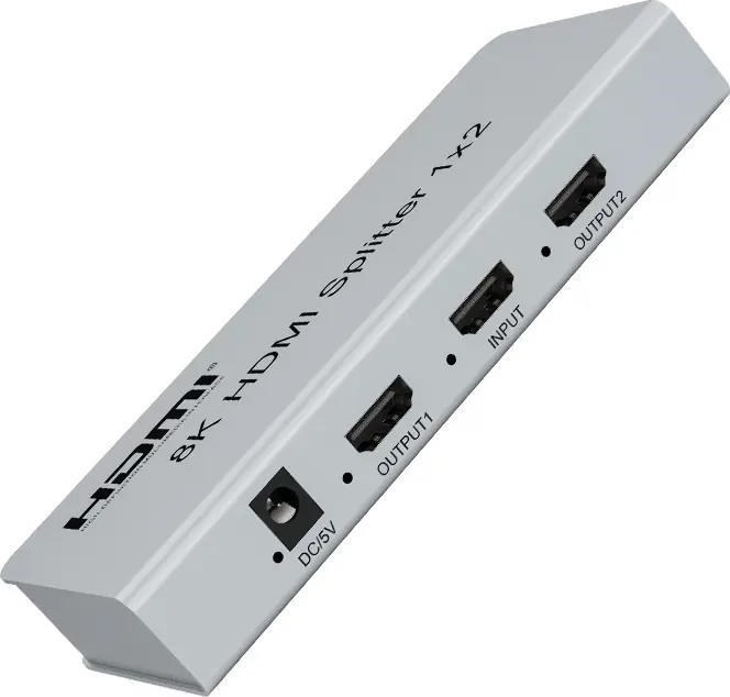 PremiumCord HDMI 2.1 splitter 1-2 porty, 8K@60Hz, 4K@120Hz, 1080p, HDR