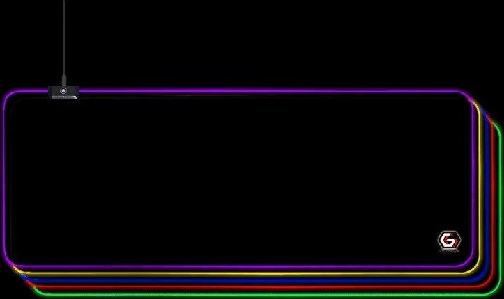 GEMBIRD Podložka pod myš MP-GAMELED-L, USB, RGB podsvietenie, herná, 300x800mm, textilná, čierna