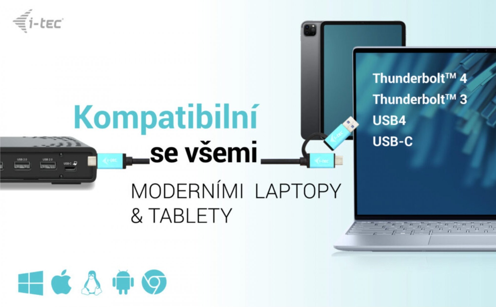 i-tec USB-C Triple Display Docking Station Gen 2, PD 100W