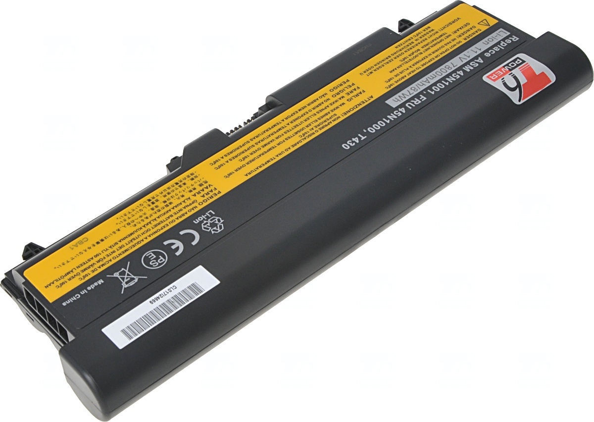 Baterie T6 Power Lenovo ThinkPad T430, T430i, T530, T530i, L430, L530, W530, 7800mAh, 87Wh, 9cell