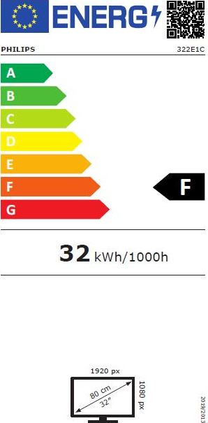 Philips MT VA LED 31,5" 322E1C/00, VA panel, 1920x1080, 250cd, HDMI, DP, D-Sub, zakrivený