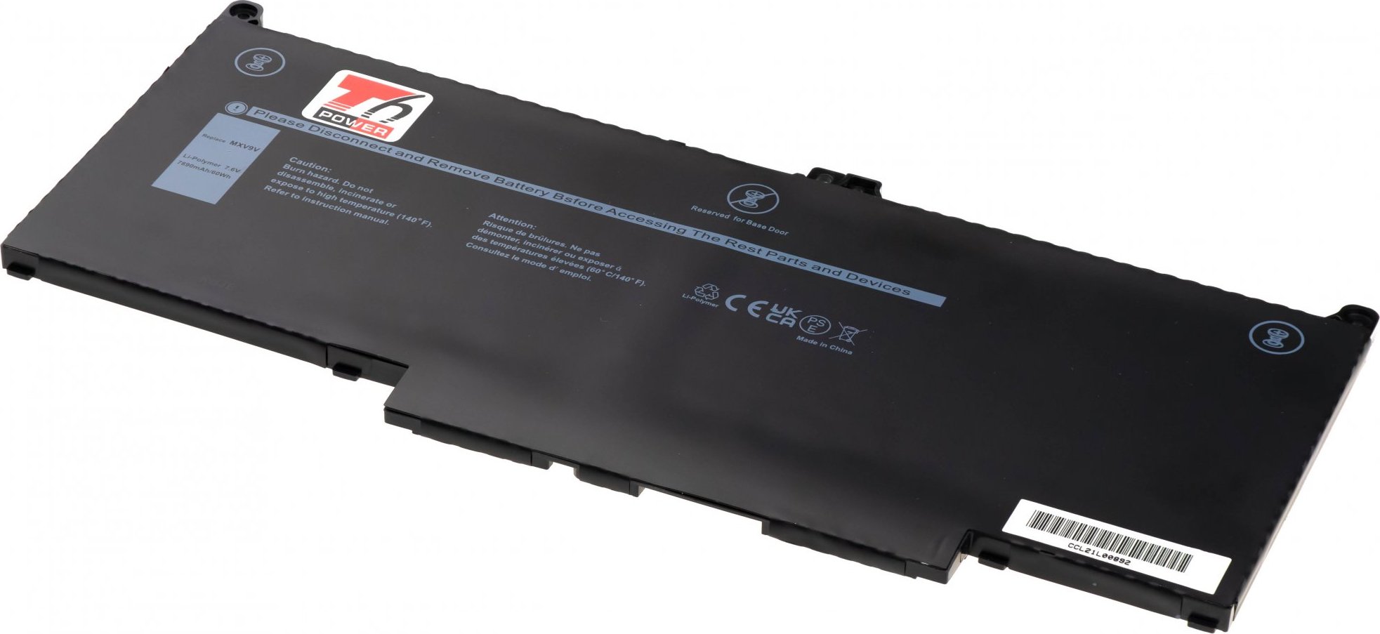 Baterie T6 Power pro Dell Latitude 5300, 7300, 7400, 7890mAh, 60Wh, 4cell, Li-pol