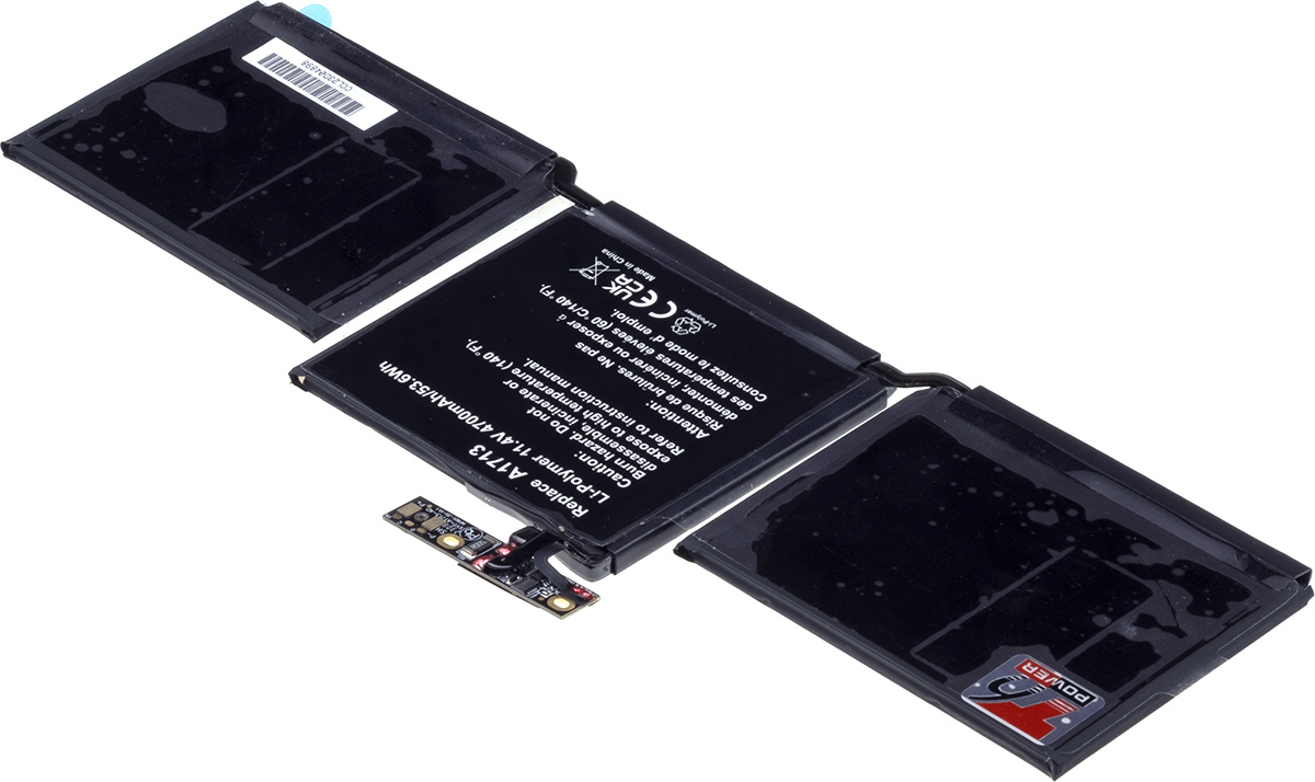 Baterie T6 Power pro Apple MacBook Pro 13" Retina 2016, 2017, 4700mAh, 53,6Wh, 3cell, Li-pol