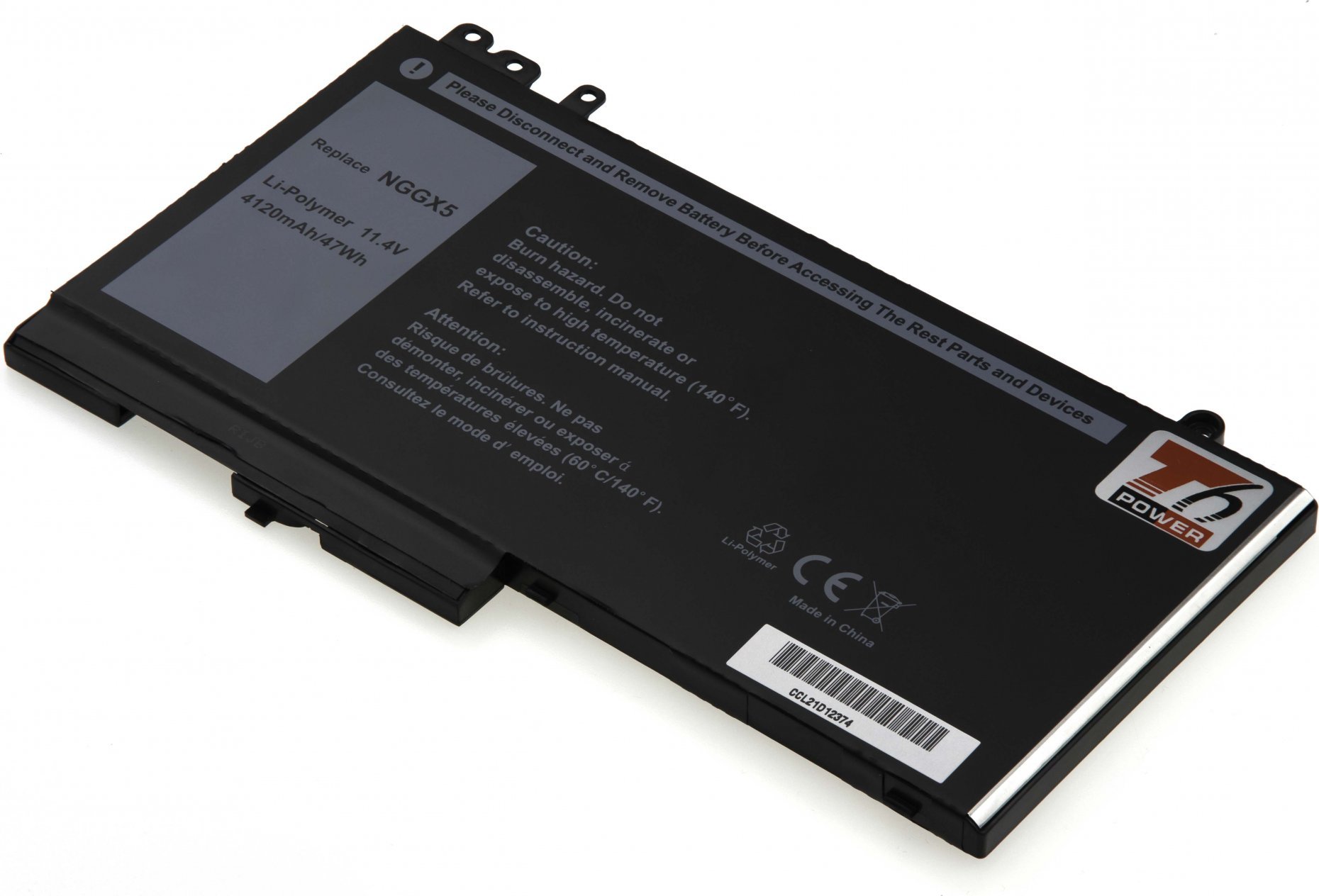 Baterie T6 Power pro Dell Latitude E5270, E5470, 4120mAh, 47Wh, 3cell, Li-pol
