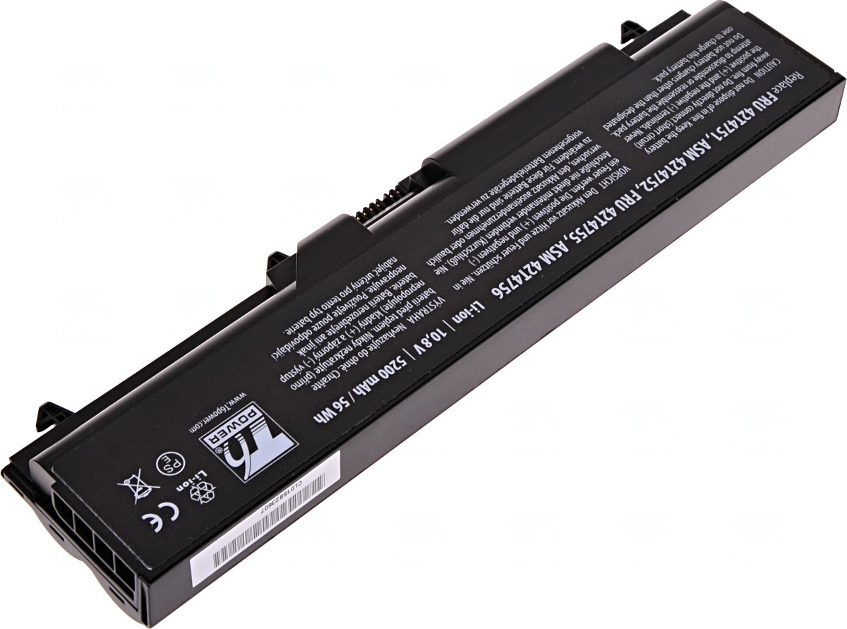 Baterie T6 Power Lenovo ThinkPad T410, T420, T510, T520, L410, L420, L510, 5200mAh, 56Wh, 6cell