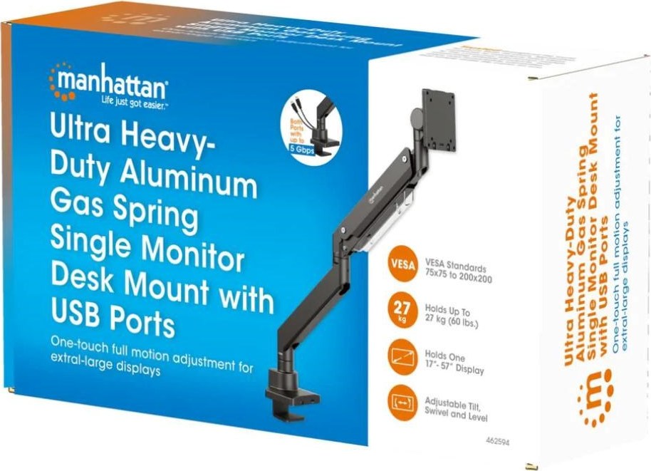 MANHATTAN Stolní držák Monitoru, kloubový, pohyblivé rameno (17"-57")