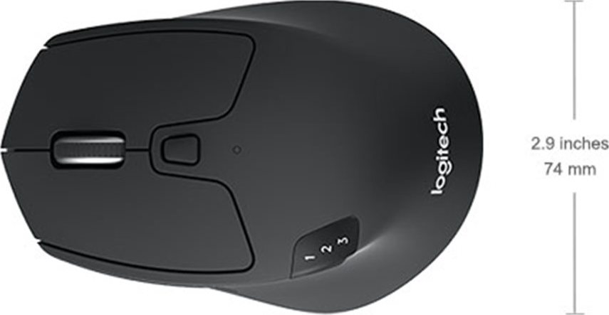 LOGITECH OEM Logitech M720/Ergonomická/Optická/Pro praváky/1 000 DPI/Bezdrátová Bluetooth/Černá