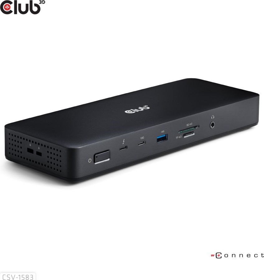 Club 3D Club3D Dokovací stanice USB-C 16v1, 3xDP, 2xHDMI, 1xUSB-C, 3xUSB, 1xRJ45, 1x3.5mm, černá