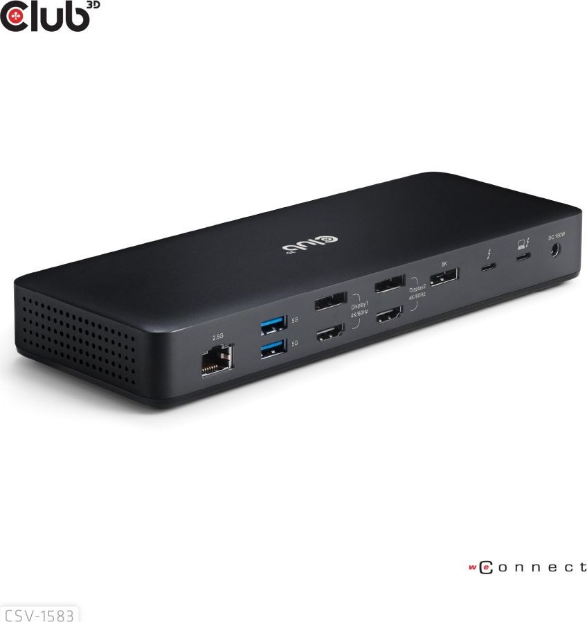 Club 3D Club3D Dokovací stanice USB-C 16v1, 3xDP, 2xHDMI, 1xUSB-C, 3xUSB, 1xRJ45, 1x3.5mm, černá