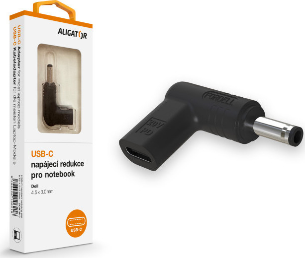 Aligator USB-C napájecí redukce 4,5 x 3,0 mm pro notebooky Dell