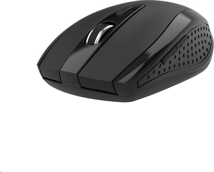 ACER Myš, Wireless mouse MX202 Black - RF 2.4 GHz dongle, DPI 1000/1200/1600, 6 tlačítek