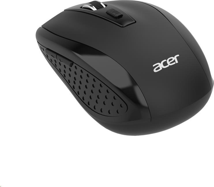 ACER Myš, Wireless mouse MX202 Black - RF 2.4 GHz dongle, DPI 1000/1200/1600, 6 tlačítek